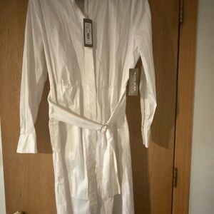 Eva Mendes for New York & Company White Long Sleeve Dress